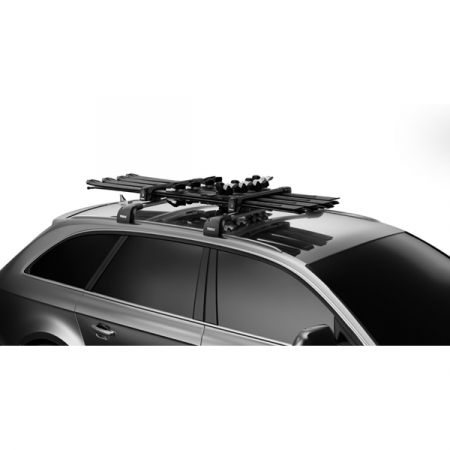 Suport schi Thule SnowPack Black 7326, pentru 6 perechi de schiuri sau 4 placi de snowboard, cu prindere pe bare transversale din aluminiu cu profil T [3]