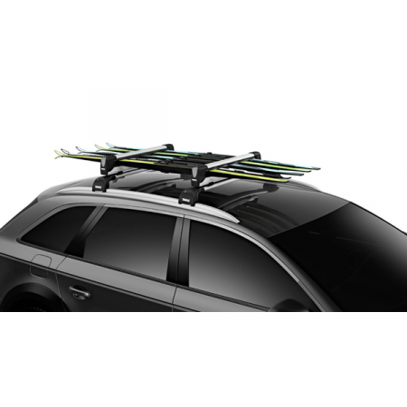 Suport schi Thule SnowPack Xtender 7325, pentru 5 perechi de schiuri sau 2 placi de snowboard, cu prindere pe bare transversale din aluminiu [2]