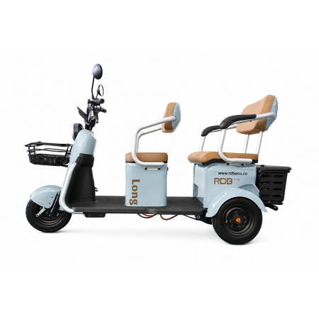 Triciclu Electric RDB LONG, fara permis, 2000W, 25km/h, Albastru [1]