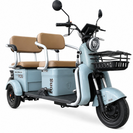 Triciclu Electric RDB LONG, fara permis, 2000W, 25km/h, Rosu [9]