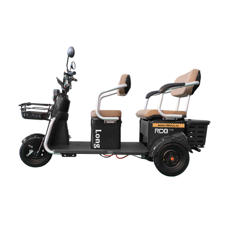 Triciclu Electric RDB LONG, fara permis, 2000W, 25km/h, Negru [2]