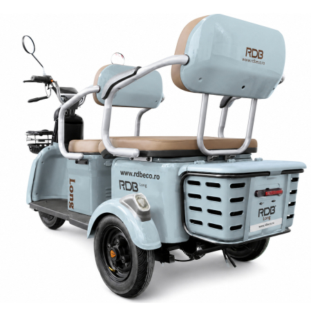 Triciclu Electric RDB LONG, fara permis, 2000W, 25km/h, Albastru [2]