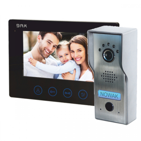 Control acces & accesorii - Videointerfon ultra slim PLUTON BAX VDP-51, diagonala ecran 7", 16 sonerii, touchscreen, Negru