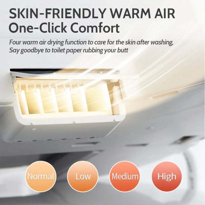 Capac de WC cu bideu model lung 49-55 cm, control din telecomanda [7]