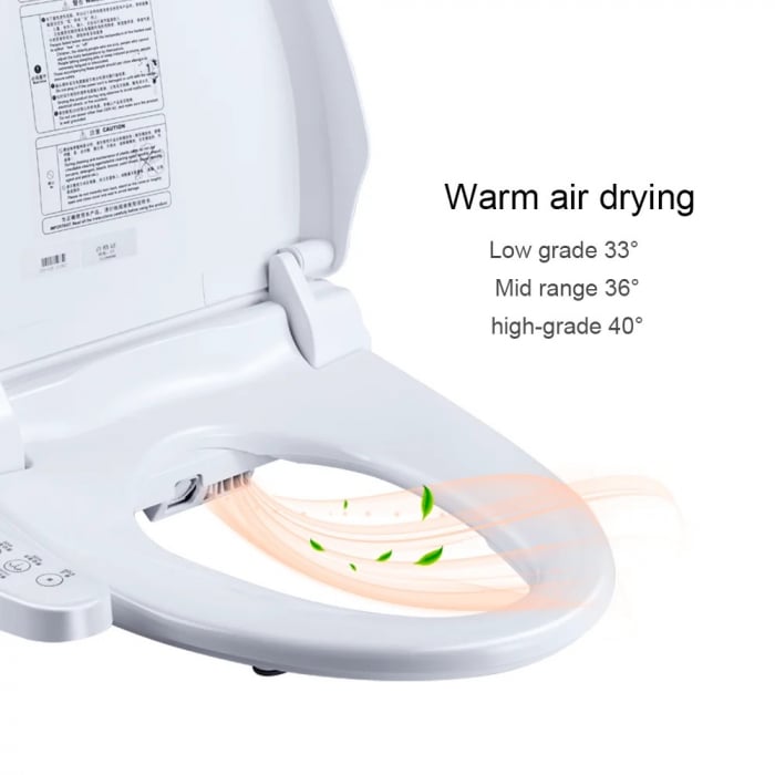 Capac WC cu functie bideu (L), functii de uscare, lumina UV, actionare din consola, model lung 49-55 cm [9]