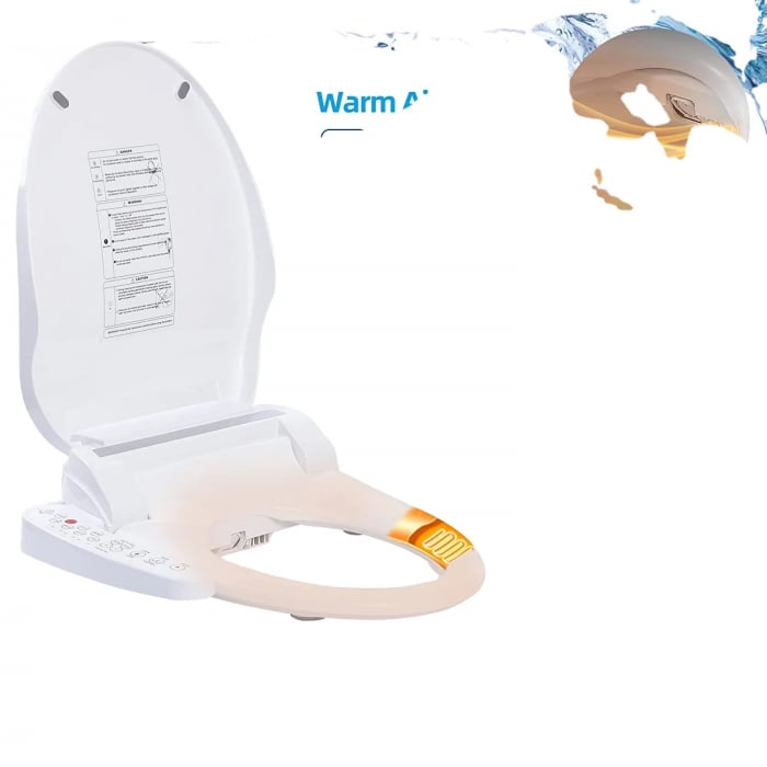 Capac WC cu functie bideu (L), functii de uscare, lumina UV, actionare din consola, model lung 49-55 cm [7]