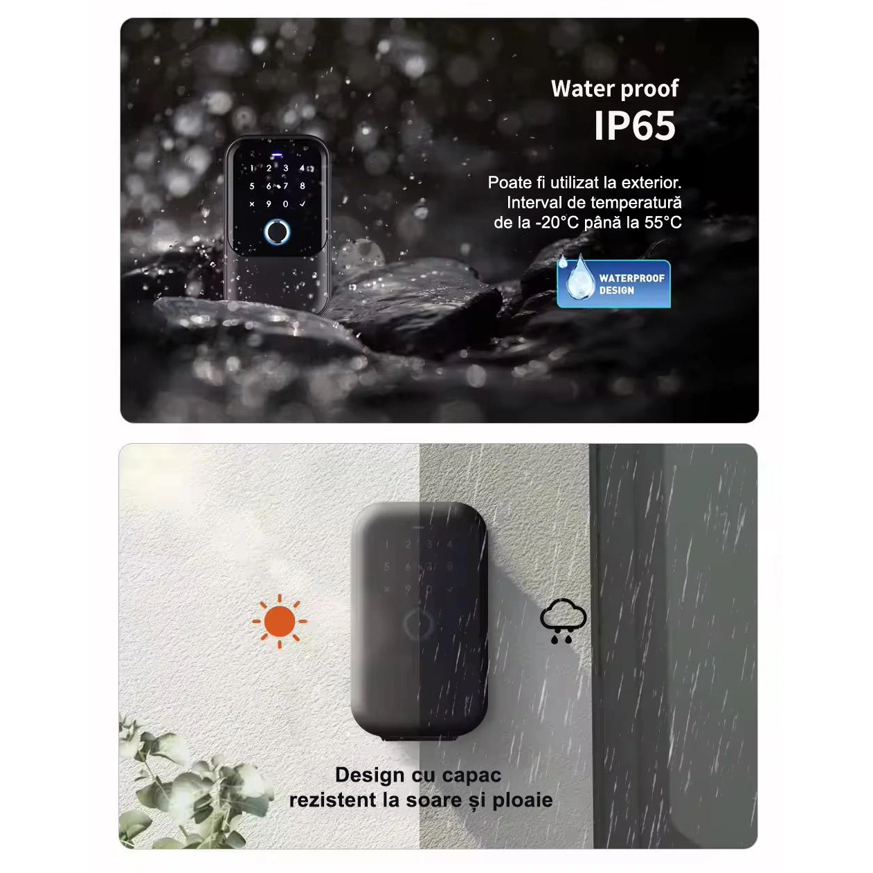 Cutie smart pentru chei cu montaj exterior, acces TTLock cu amprenta si cod [6]