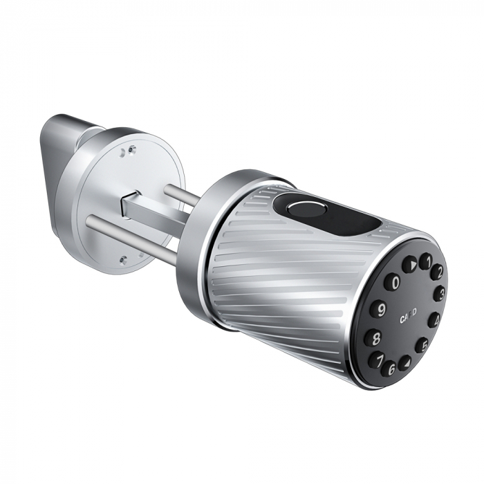 Yala smart silver maner rotund, deschidere cu amprenta, cod, card, aplicatie [8]