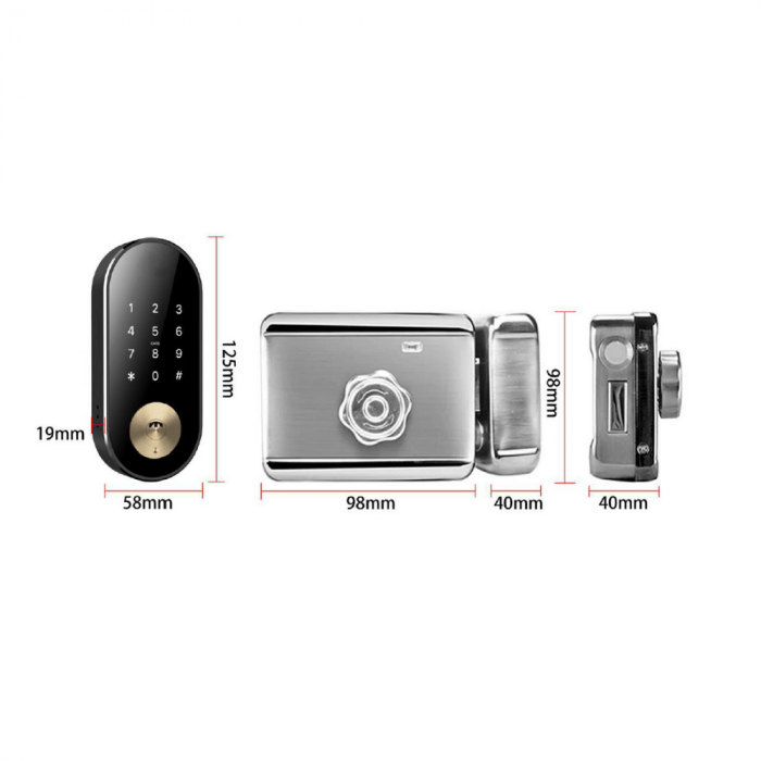 Zavor smart cu deschidere amprenta, cod, card sau telefon [4]