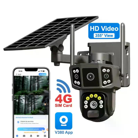 Camera 4G V380 cu alimentare solara, supraveghere full HD si PIR [1]