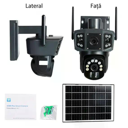 Camera 4G V380 cu alimentare solara, supraveghere full HD si PIR [2]