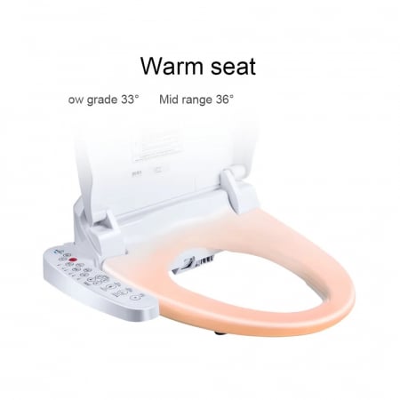 Capac WC cu functie bideu (L), functii de uscare, lumina UV, actionare din consola, model lung 49-55 cm [5]