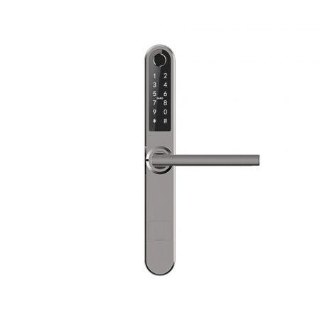 Yala smart pentru usi termopan PVC interior/exterior, gri antracit, deschidere cu amprenta, cod, card, bluetooth, wi-fi, cheie, aplicatie TTLock [4]