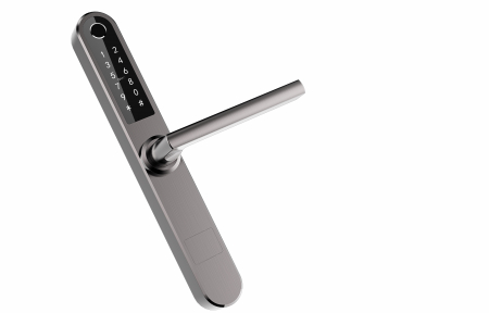 Yala smart pentru usi termopan PVC interior/exterior, gri antracit, deschidere cu amprenta, cod, card, bluetooth, wi-fi, cheie, aplicatie TTLock [3]