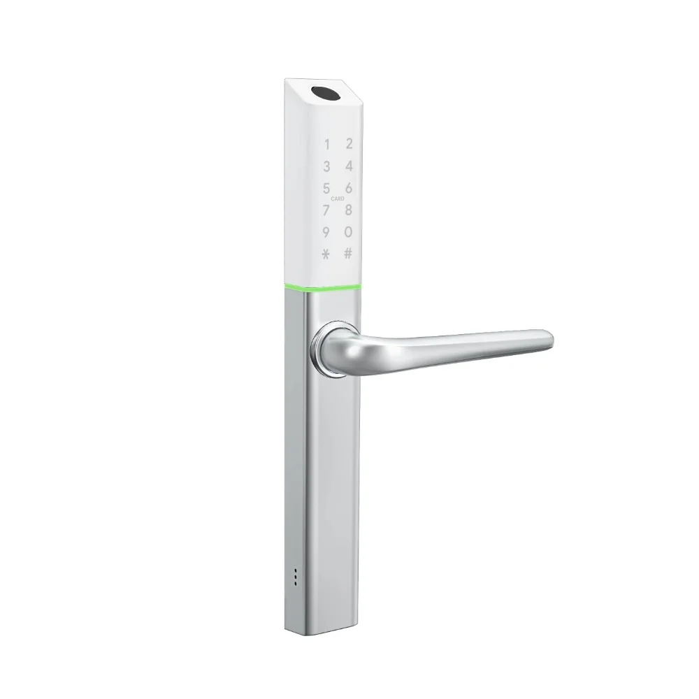 Incuietori inteligente termopan - Yala electronica slim argintie TTLock cu amprenta, cod si card