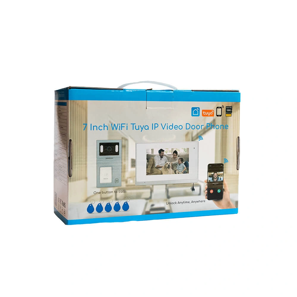 Interfon video cu ecran 7 inch si control Tuya prin cablu LAN [6]