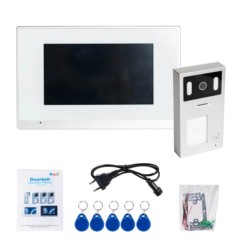 Interfon video cu ecran 7 inch si control Tuya prin cablu LAN [1]