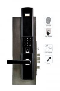 Incuietoare smart Waterproof Portass-key cu amprenta, cod, card si cheie