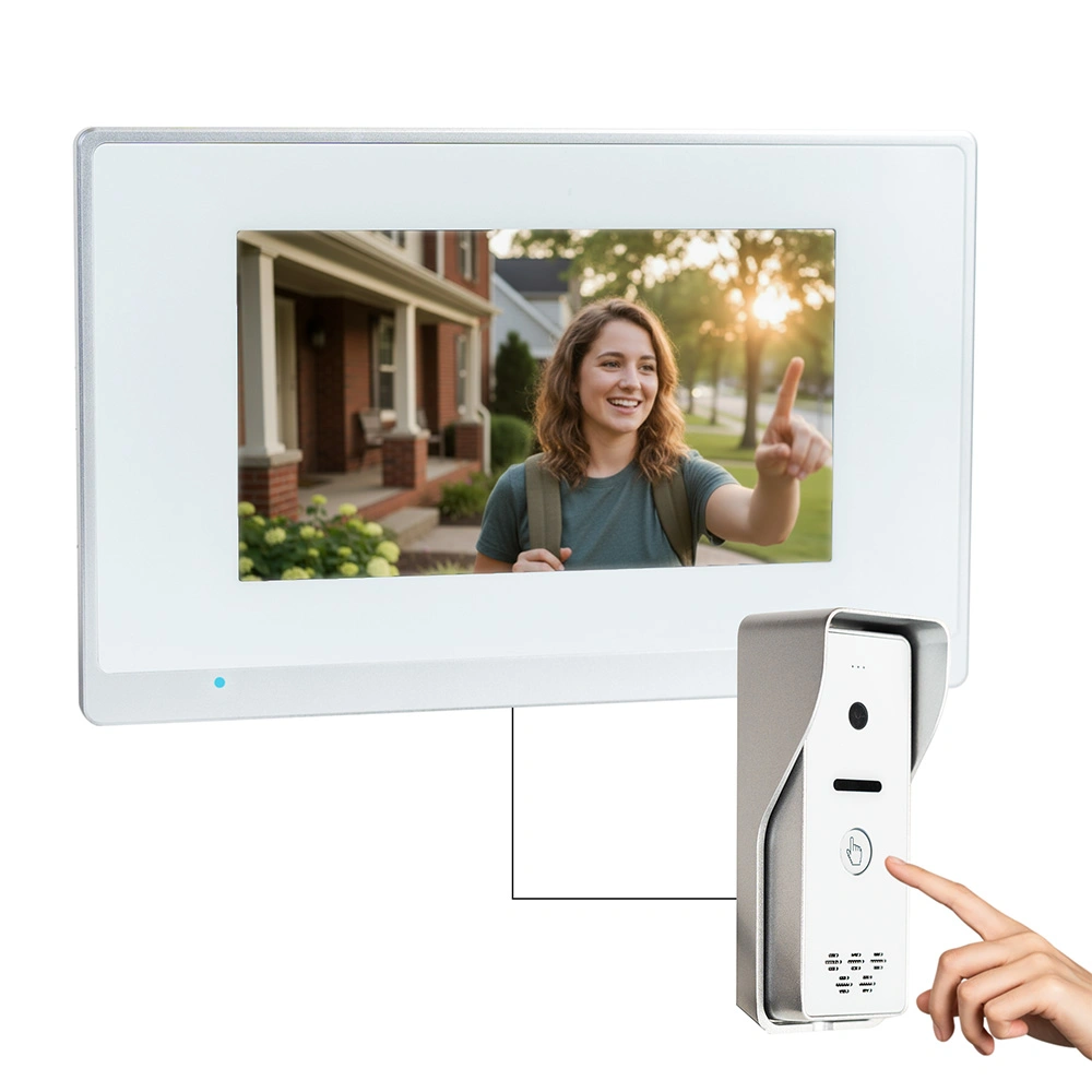 Video interfon smart 7 inch cu aplicatie Tuya si conectare LAN [0]