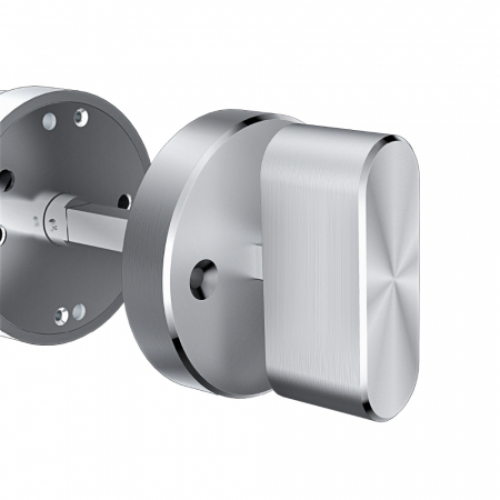 Yala smart silver maner rotund, deschidere cu amprenta, cod, card, aplicatie [8]