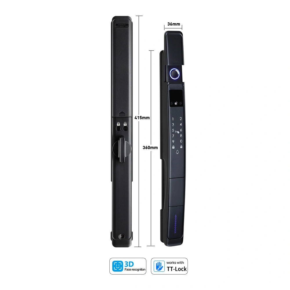Yala smart cu recunoaștere facială 3D, Wi-Fi și control din aplicatia TTLock, compatibila cu uși termopan [2]