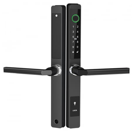 Incuietori inteligente - Yala smart ultraslim pentru usi termopan, control TTLock, negru