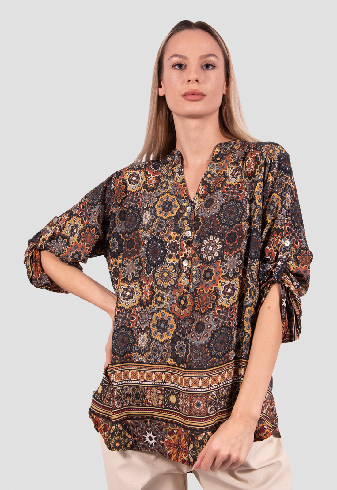 Compatible with scan Theirs Bluza din vascoza cu imprimeu floral - Urbanelle