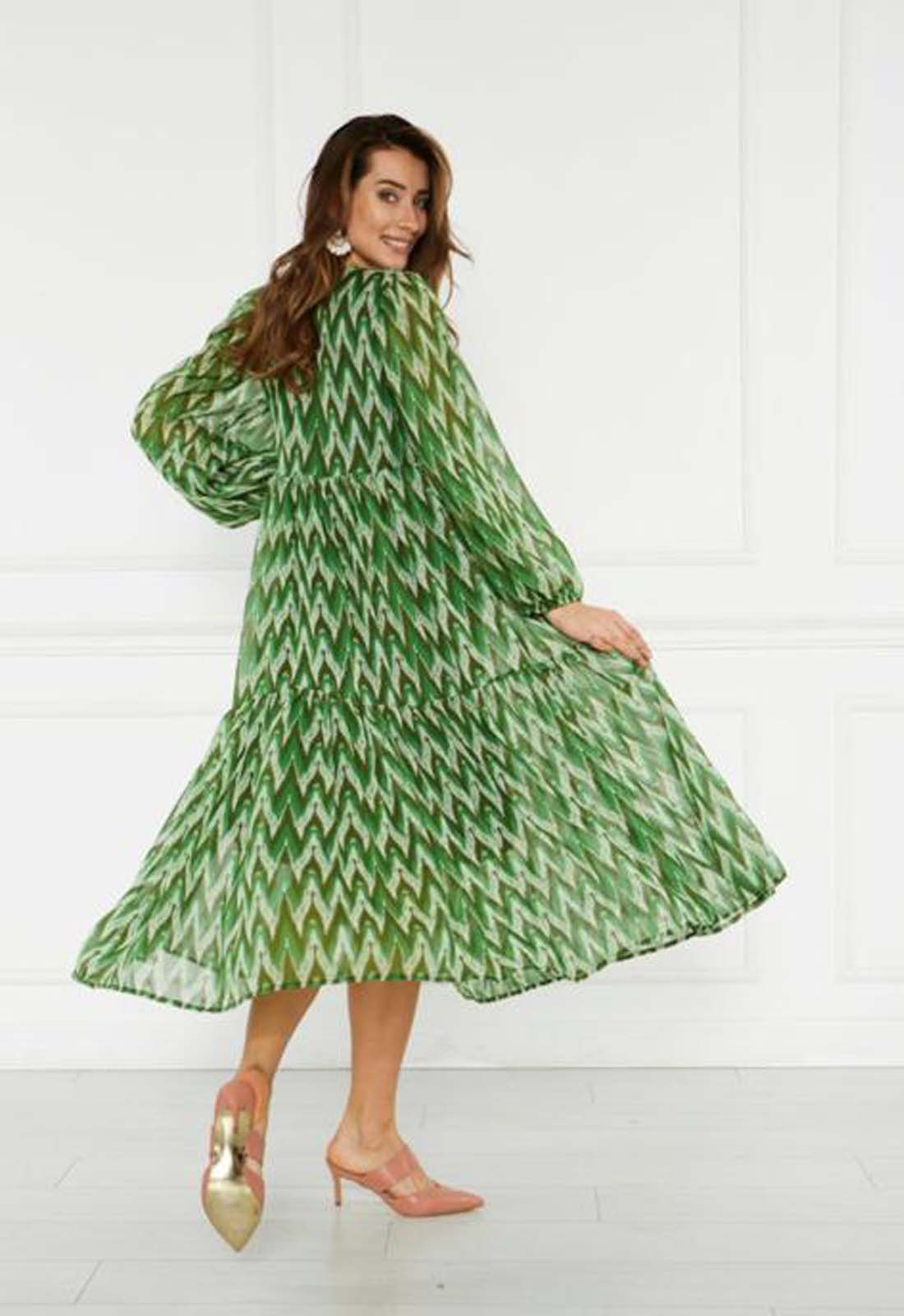 fry Gutter analyse rochie-eleganta-verde-cu-imprimeu-fin