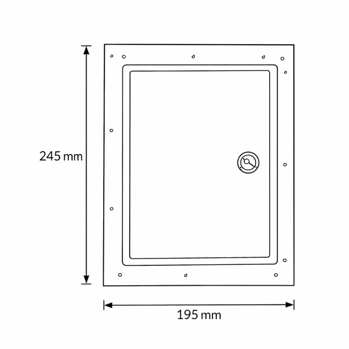 Ușă de vizitare coș de fum 19×24 cm – metalică, dublă, soluție economică [6]