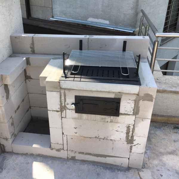 Set gratar pentru plita KT6660, compus din tava foc, cadru sustinere gratar si gratar [3]