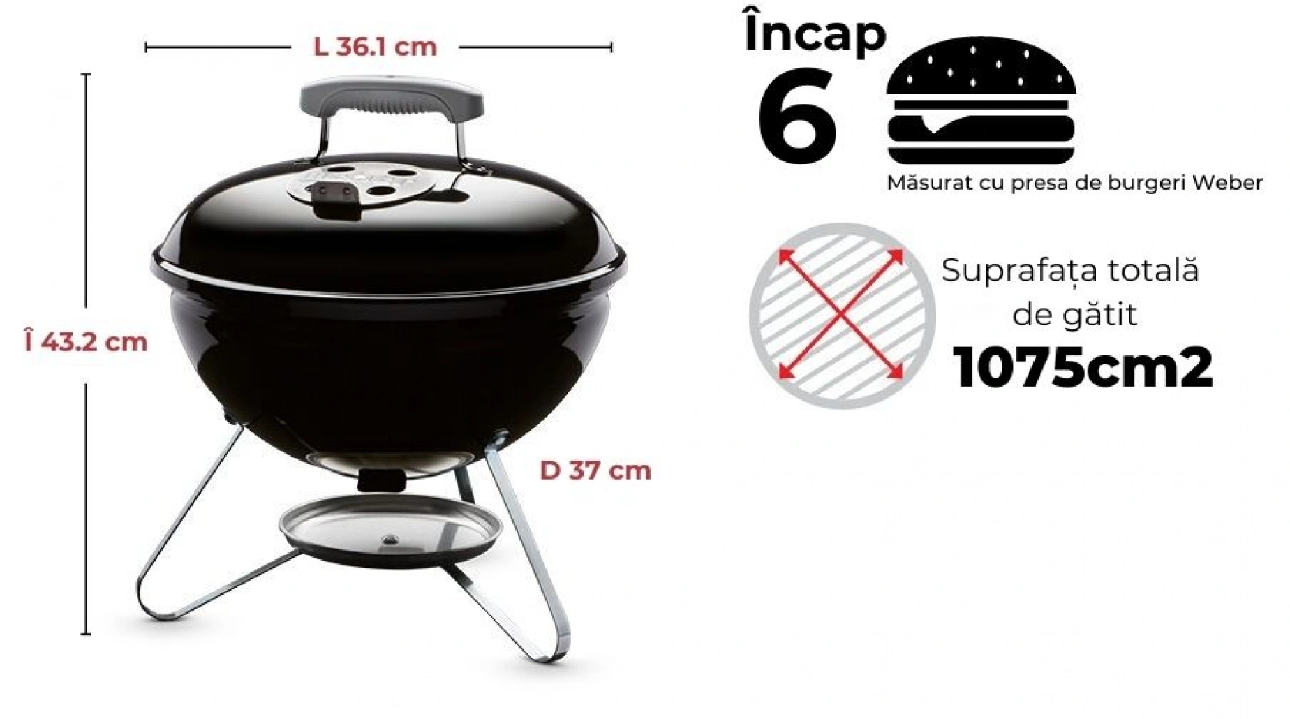 Gratar pe carbuni Weber Smokey Joe Original – Gusta libertatea gratarului oriunde! [3]