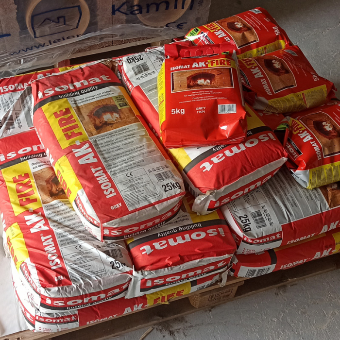Isomat AK-FIRE mortar refractar pentru seminee, gratare cuptoare - 25 kg [2]
