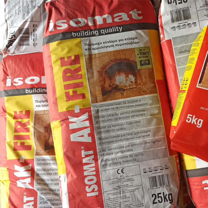Isomat AK-FIRE mortar refractar pentru seminee, gratare cuptoare - 25 kg [4]