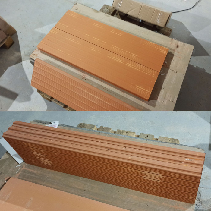 Placa din argila cu goluri Hourdis, nut si feder - 1000 x 250 x 40 mm [2]