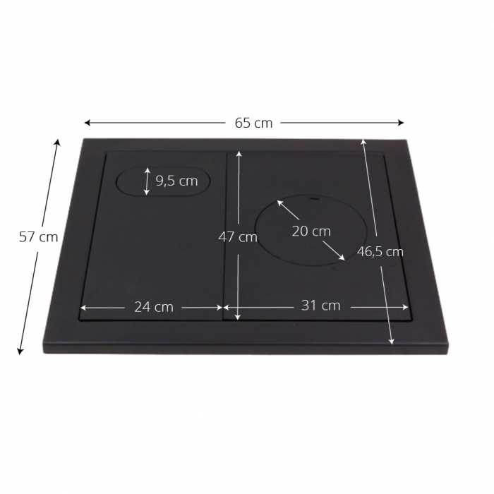 Plita din fonta KT6758 pentru soba de gatit cu dimensiunile 65 x 57 cm [2]