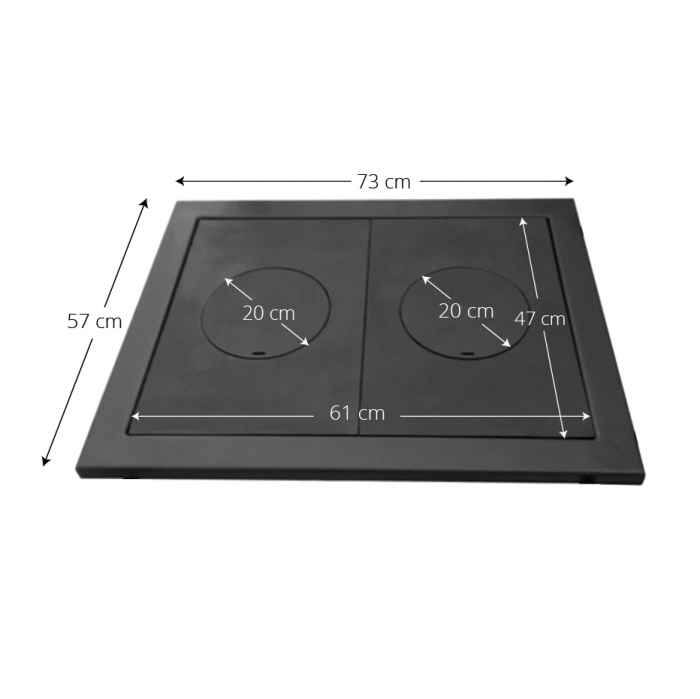 Plita din fonta KT7458 pentru soba de gatit cu dimensiunile 74 x 58 cm [2]