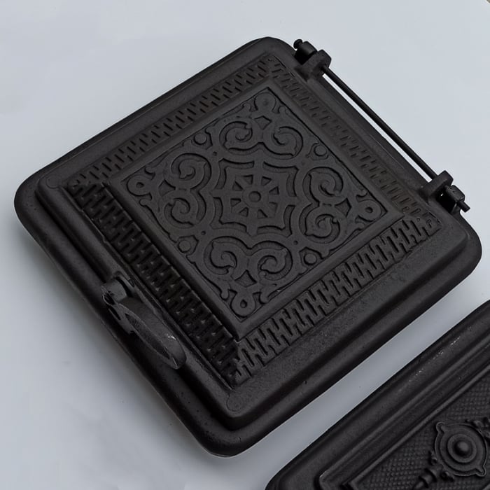 Set usa soba plina din fonta cu cenusar Rosetta [2]
