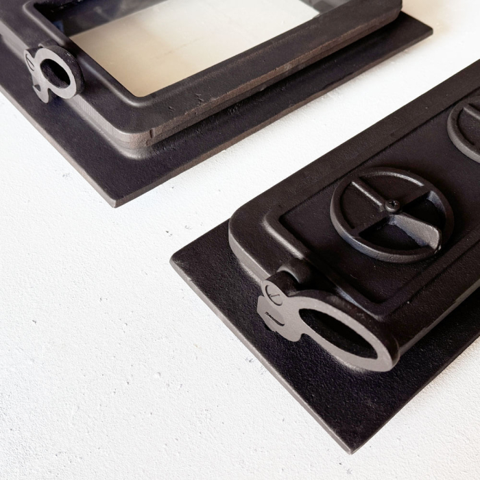 Set ușă sobă + ușă cenușar K3525-SET – ușă din fontă etanșă, pentru sobe mici și sobe de gătit [3]