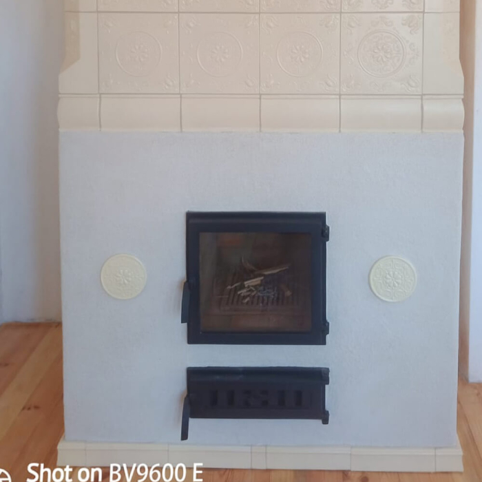 Set ușă sobă + ușă cenușar K4038SET – fontă etanșă, ramă subțire, vizibilitate mare a focului [4]