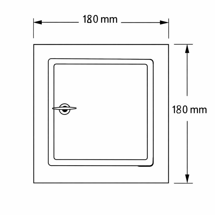 Ușă de vizitare coș de fum 18 ×18 cm – metalică, dublă, soluție economică - Rosie [6]