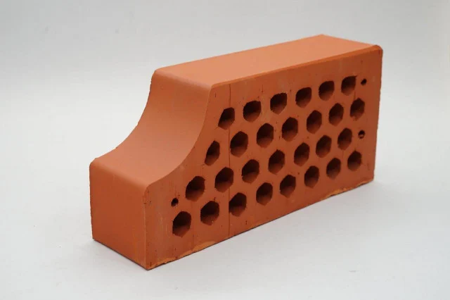 Materiale montaj - Caramida aparenta Rosie cu colt rotunjit negativ, 250 x 120 x 65 mm