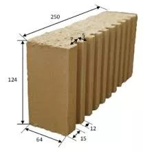 Caramida cu caneluri pentru constructia gratarelor 250 x 124 x 64 mm [6]