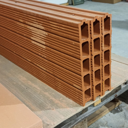 Caramida si placi samota - Placa din argila cu goluri Hourdis, nut si feder - 1000 x 250 x 40 mm