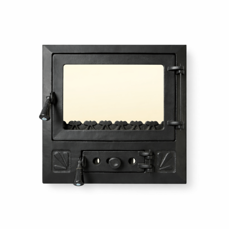 Usi de soba - Ușă de de soba din fontă MATRA – 460 × 460 mm