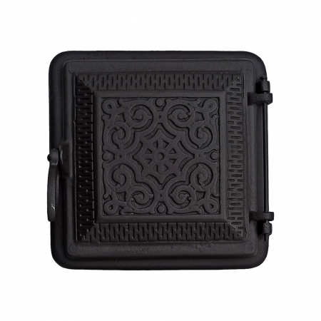 Usi de soba - Usa de soba plina din fonta ROSETTA prevazuta cu snur de etansare 255 x 255 mm