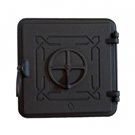 Usi de soba - Usa soba din fonta plina DOMINO prevazuta cu snur de etansare 265 x 265 mm