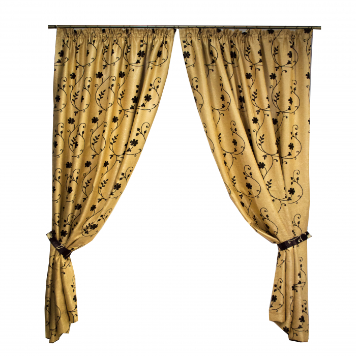 Set draperii Velaria floricica wenge, 2x140x260 cm [3]