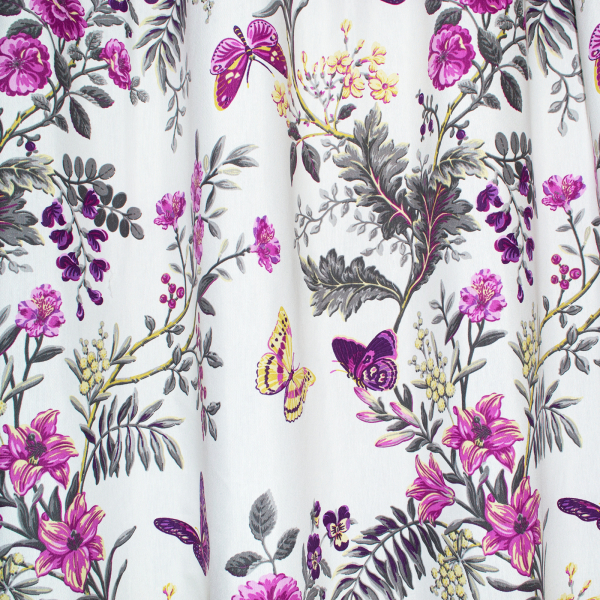 Set draperii Velaria cu fluturi mov, 2x140x240 cm [3]