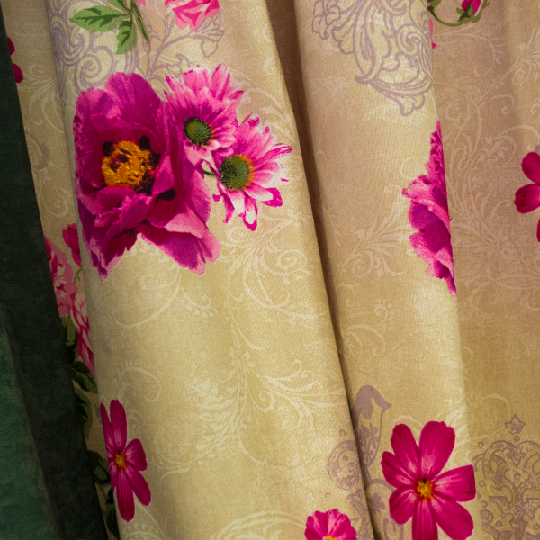 Set draperii Velaria flori siclam, 2x150x260 cm [4]