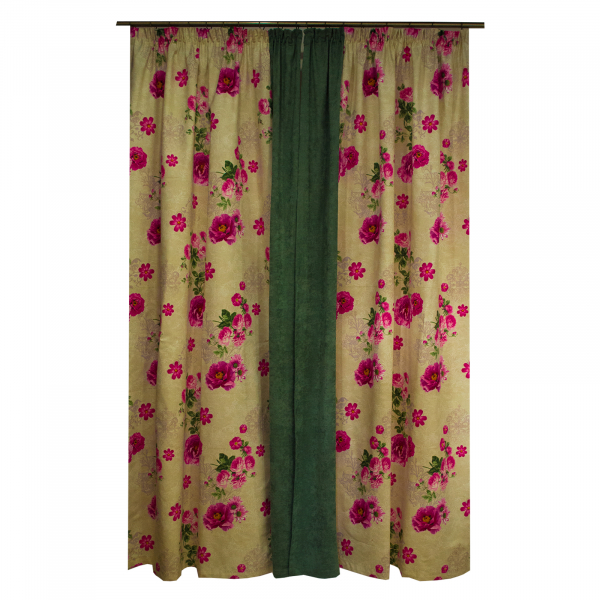 Set draperii Velaria flori siclam, 2x150x260 cm [2]